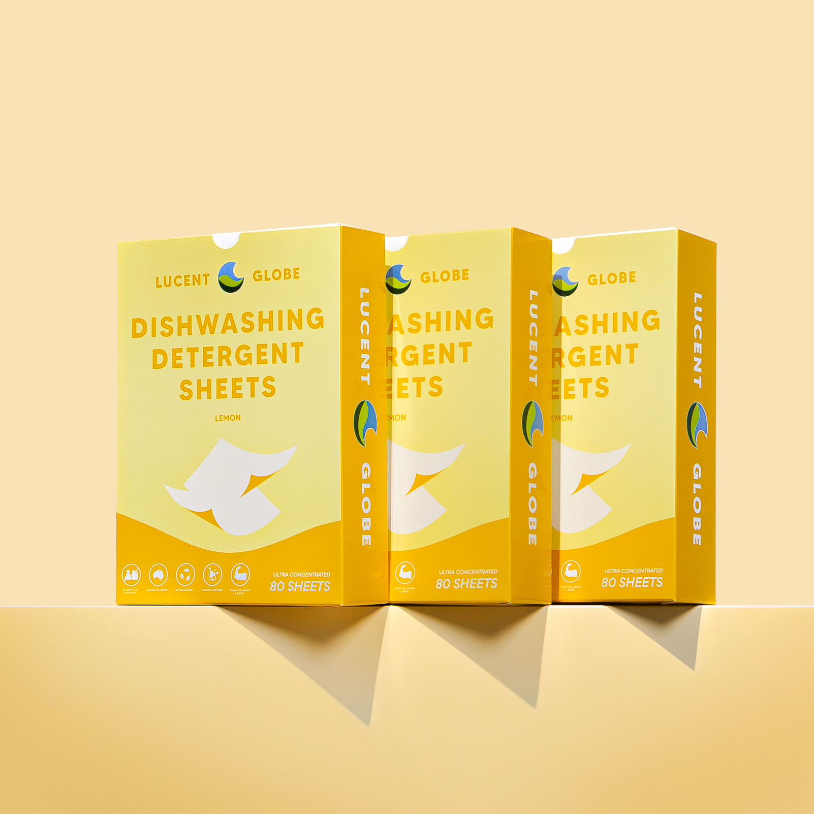 Dishwashing Detergent Sheets (Up to 80 Washes) Fresh Lemon