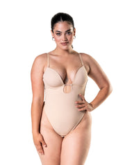 Plunge Shapewear Thong Bodysuit