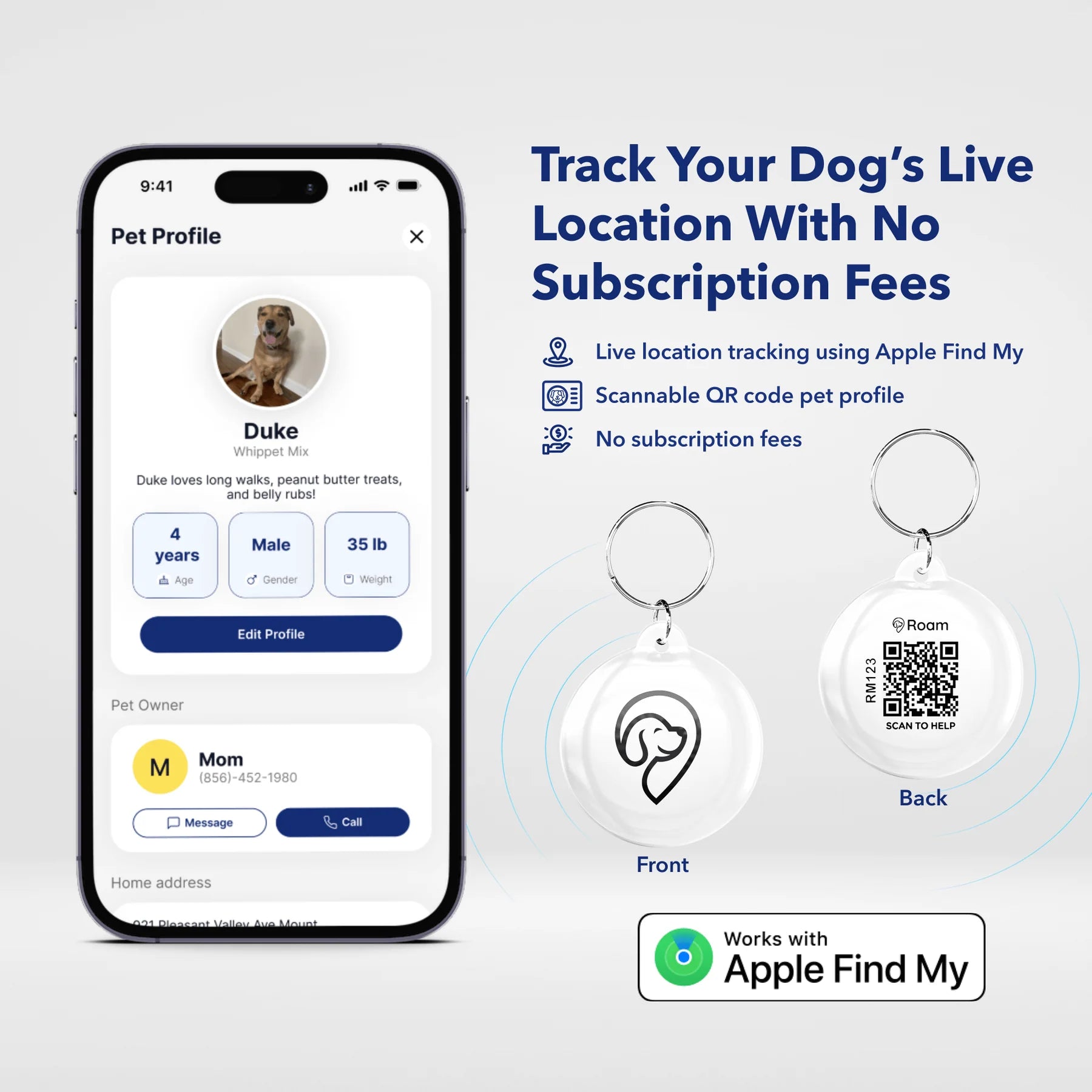 Roam Tag: Track Your Dogs Live Location